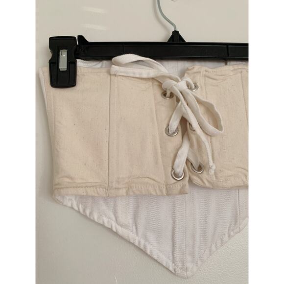 Bone White EB Denim x Revolve Denim Corset S - Picture 8 of 10